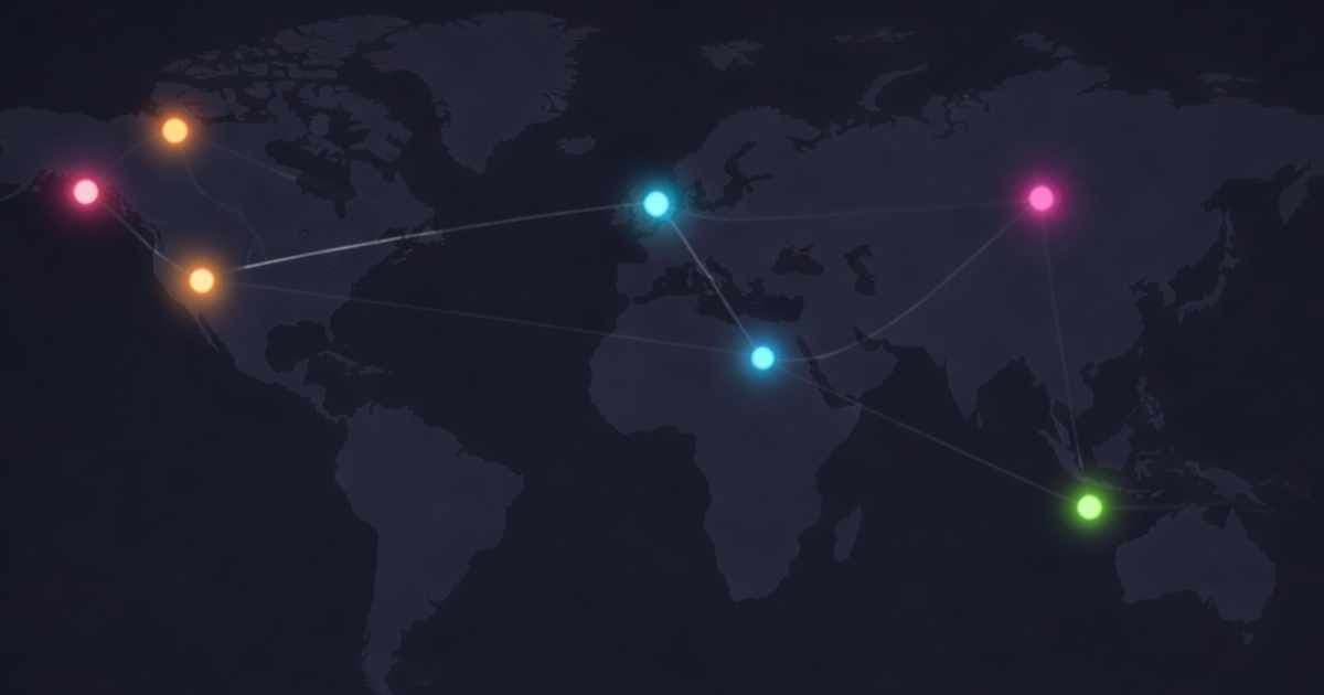 World map showing angel investor hubs for B2B SaaS startups across North America, Europe, Asia-Pacific, and Latin America